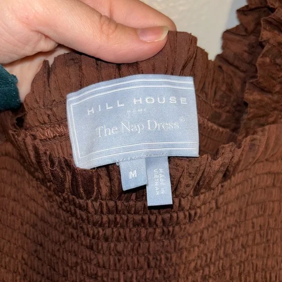 Hill House Home Chocolate Seersucker Nap Dress Ellie Medium Cotton Lined Brown - Picture 6 of 9